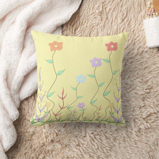 Mooie Wilde Bloemen Worp Kussen (Deken)