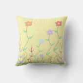 Mooie Wilde Bloemen Worp Kussen (Achterkant)