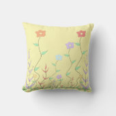 Mooie Wilde Bloemen Worp Kussen (Voorkant)