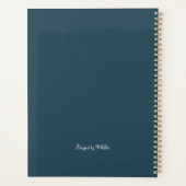 Mooie wilde bloementuin op donker teal planner (Achterkant)