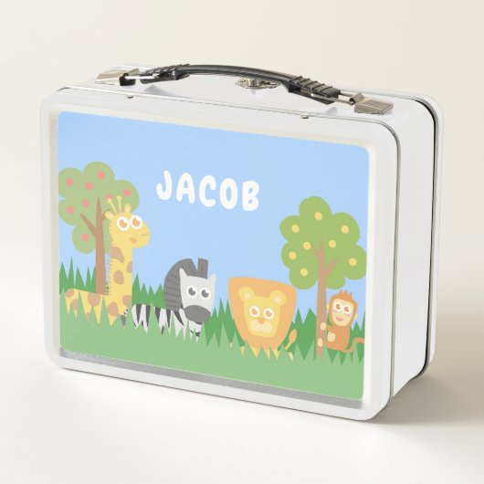 Mooie Wilde Dieren Giraffe Zebra Leeuw Aap (Achterkant)