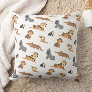 Mooie Wilde Dieren Patroon Kussen