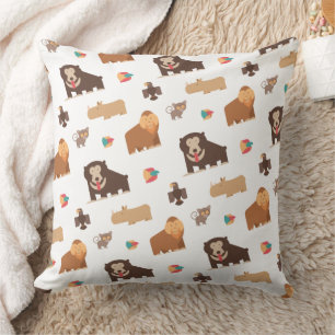 Mooie Wilde Dieren Patroon Kussen
