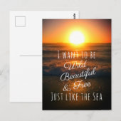 Mooie Wilde foto's met vrije zon Briefkaart (Voorkant / Achterkant)