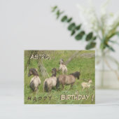 Mooie Wilde Paarden Aangepaste Verjaardagspostkaar Briefkaart (Staand voorkant)