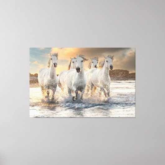 Mooie wilde paarden canvas afdruk (Voorkant)