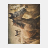 Mooie wilde paarden fleece deken (Voorkant)