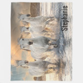 Mooie wilde paarden fleece deken (Voorkant)