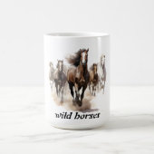 mooie wilde paarden koffiemok (Center)