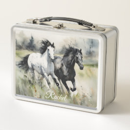Mooie wilde paarden lunchbox