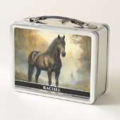 Mooie wilde paarden lunchbox (Achterkant)