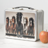 Mooie wilde paarden lunchbox (In situ)