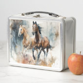 Mooie wilde paarden lunchbox (In situ)