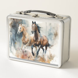 Mooie wilde paarden lunchbox