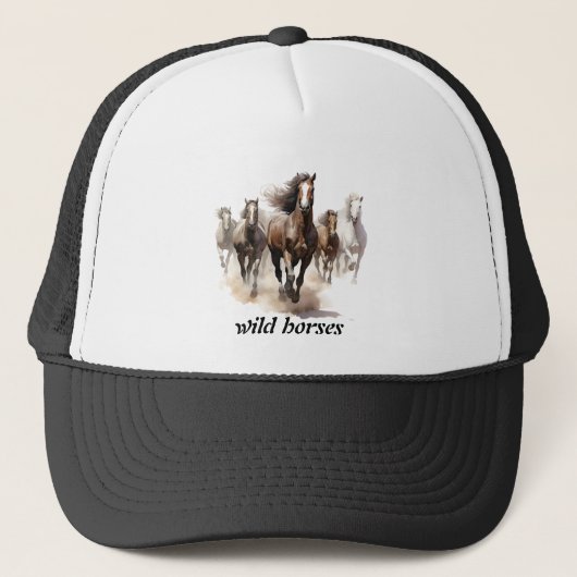 mooie wilde paarden trucker pet (Voorkant)