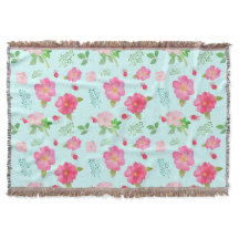 Mooie Wilde Rozen en Roos Hips Waterverf Patroon