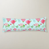 Mooie Wilde Rozen en Roos Hips Waterverf Patroon Lichaamskussen (Achterkant)