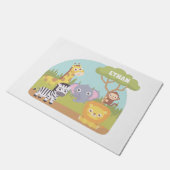 Mooie Wilde Safari Dieren Kinderkamer Persoonlijk Deurmat (Schuin)