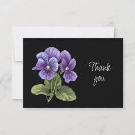 Mooie Wilde Viooltjes Bloemen Bedankt Kaart