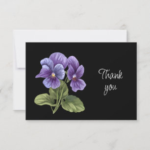 Mooie Wilde Viooltjes Bloemen Bedankt Kaart