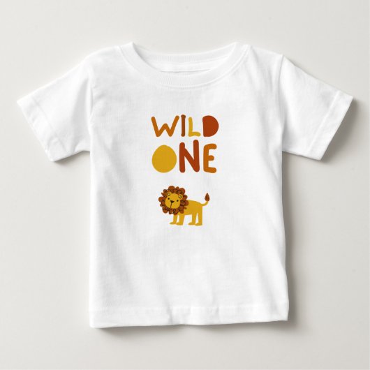 Mooie "Wildebras" Eerste Verjaardag Leeuw Kinderen (Voorkant)