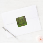 Mooie Wilderness-scène uit Natuur Vierkante Sticker (Envelop)