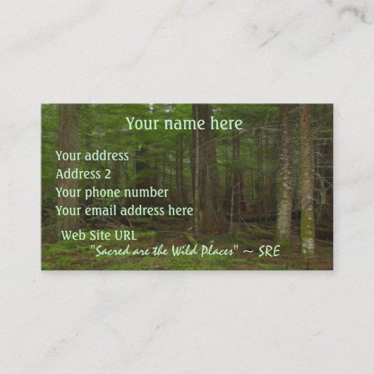 Mooie Wilderness-scène uit Natuur Visitekaartje (Voorkant)