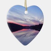 Mooie Wilderness Sunset over Lake Foto Keramisch Ornament (Rechts)