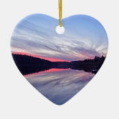 Mooie Wilderness Sunset over Lake Foto Keramisch Ornament (Voorkant)