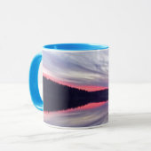 Mooie Wilderness Sunset over Lake Foto Mok (Voorkant links)