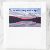 Mooie Wilderness Sunset over Lake Foto Rechthoekige Sticker (Tas)