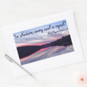 Mooie Wilderness Sunset over Lake Foto Rechthoekige Sticker (Envelop)