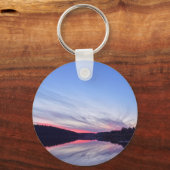 Mooie Wilderness Sunset over Lake Foto Sleutelhanger (Voorkant)