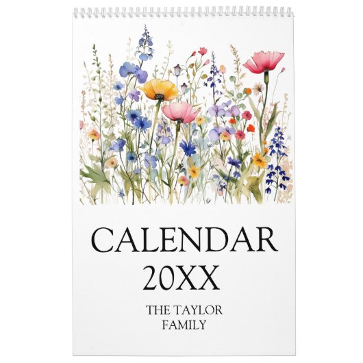Mooie Wildflower Botanische Tuin Kalender (Hoes)