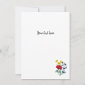 Mooie Wildflower Bouquet-Kaart (Achterkant)