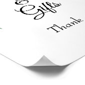 Mooie Wildflower bruiloft Kaart cadeau teken Poster (Hoek)