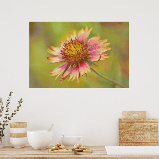 Mooie Wildflower Firewheel Art Poster (Keuken)
