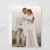 Mooie Wildflower Garden Beige Foto bruiloft Kaart (Achterkant)