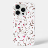 Mooie Wildflower Initiaal stijlvol Case-Mate iPhone Case (Achterkant)