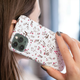 Mooie Wildflower Initiaal stijlvol iPhone 15 Pro Case