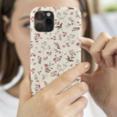 Mooie Wildflower Initiaal stijlvol Case-Mate iPhone Case