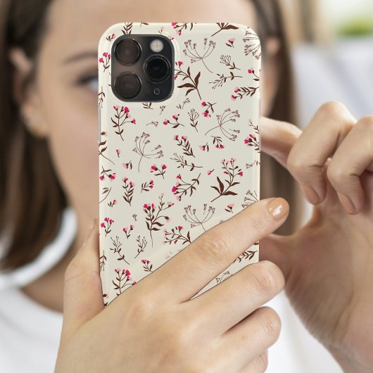 Mooie Wildflower Initiaal stijlvol Case-Mate iPhone Case