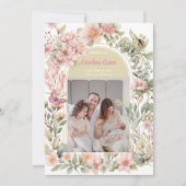 Mooie Wildflower lente geboorte aankondiging (Voorkant)