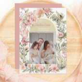 Mooie Wildflower lente geboorte aankondiging