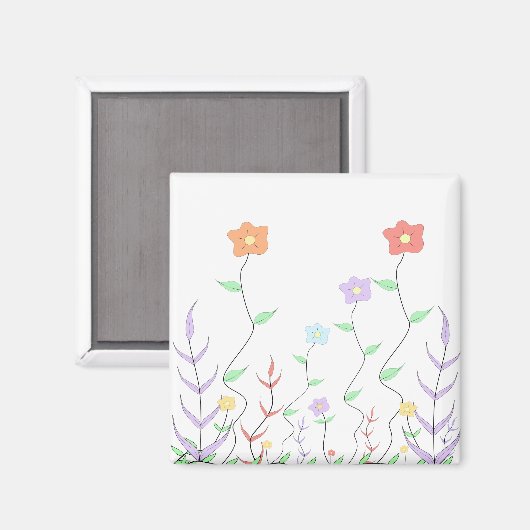 Mooie Wildflower Magnet (Voorkant / Achterkant)
