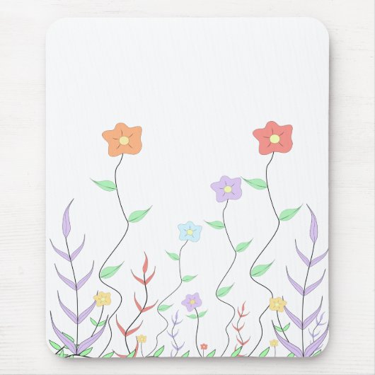 Mooie Wildflower Mousepad Muismat (Voorkant)