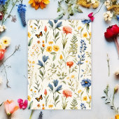 Mooie Wildflower Natuur Bloemen bruiloft Details Informatiekaartje