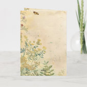 Mooie Wildflowers Bee-day Verjaardag Kaart (Achterkant)