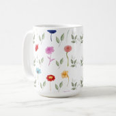 Mooie Wildflowers Gedrukte Mok (Voorkant links)