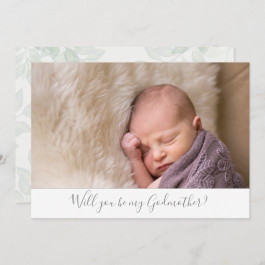 Mooie Will jij bent mijn Godmoeder foto Kaart (Voorkant / Achterkant)